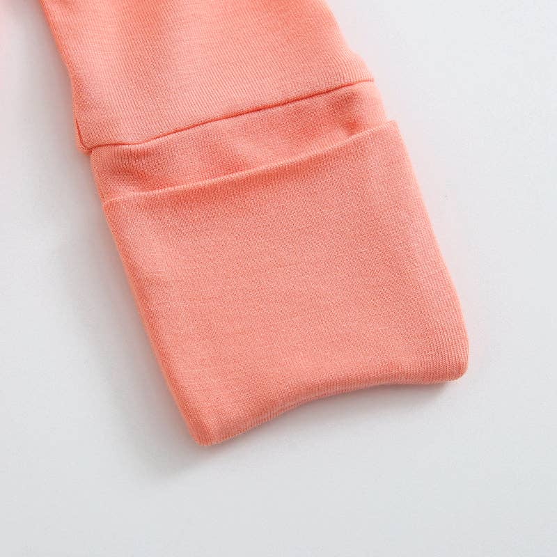 Luxie Charm - Wholesale Bodysuit (Footed) - Baby - Joyful Coral Zippered Romper I NICU I Convertible Footie3