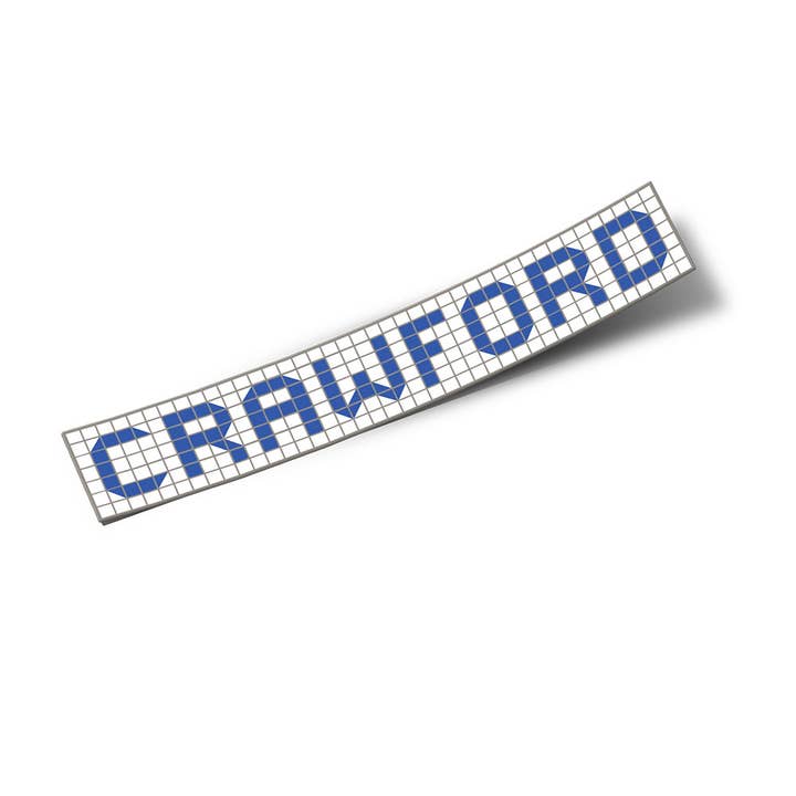 Crawford Houston Blue Tiles Sticker for wholesale by Anvil Cards