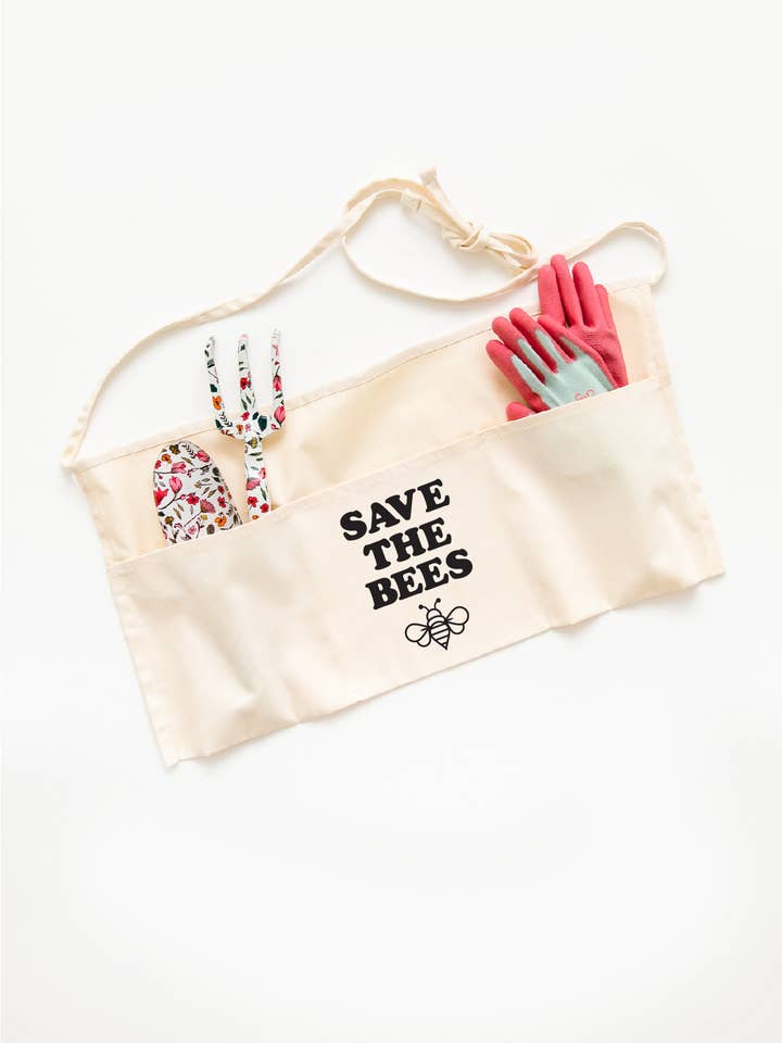 Save the Bees Garden Apron | Gardener Gift for wholesale by Nature Supply Co