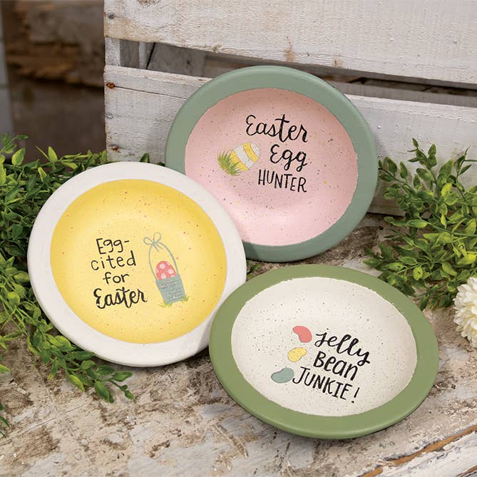 The Hearthside Collection – Großhandel Dekorative Platte/Teller/Schüssel – Easter Egg Hunter Schale, 3-fach sortiert1