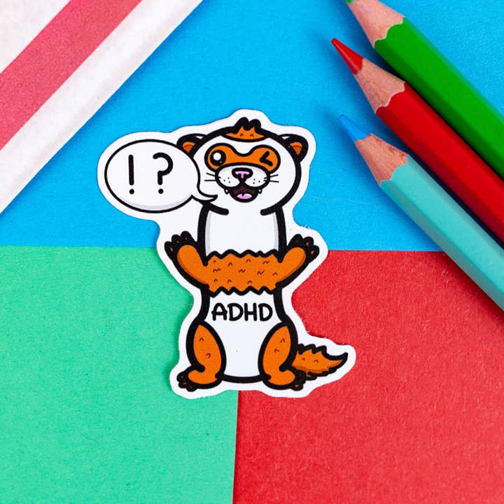Innabox Ltd - Wholesale Sticker - Attention Deferret Hyperactivity Disorder Sticker - ADHD