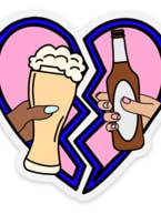 Pegatina transparente Beer Friends Forever BFF para venta al por mayor de The Hoppiest Shop