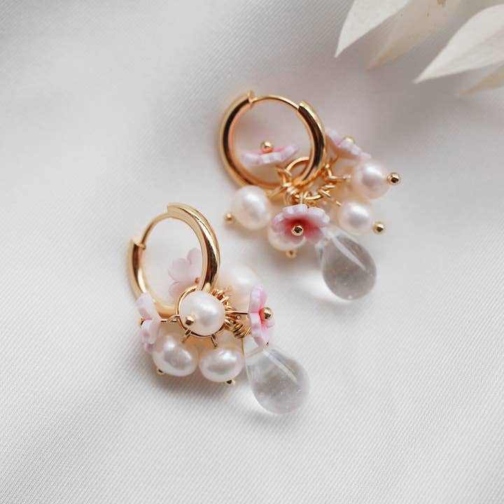 Lovanju - Wholesale Dangle Earrings - Cherry blossoms2