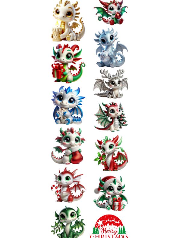 Christmas Dragons for wholesale by Inkie