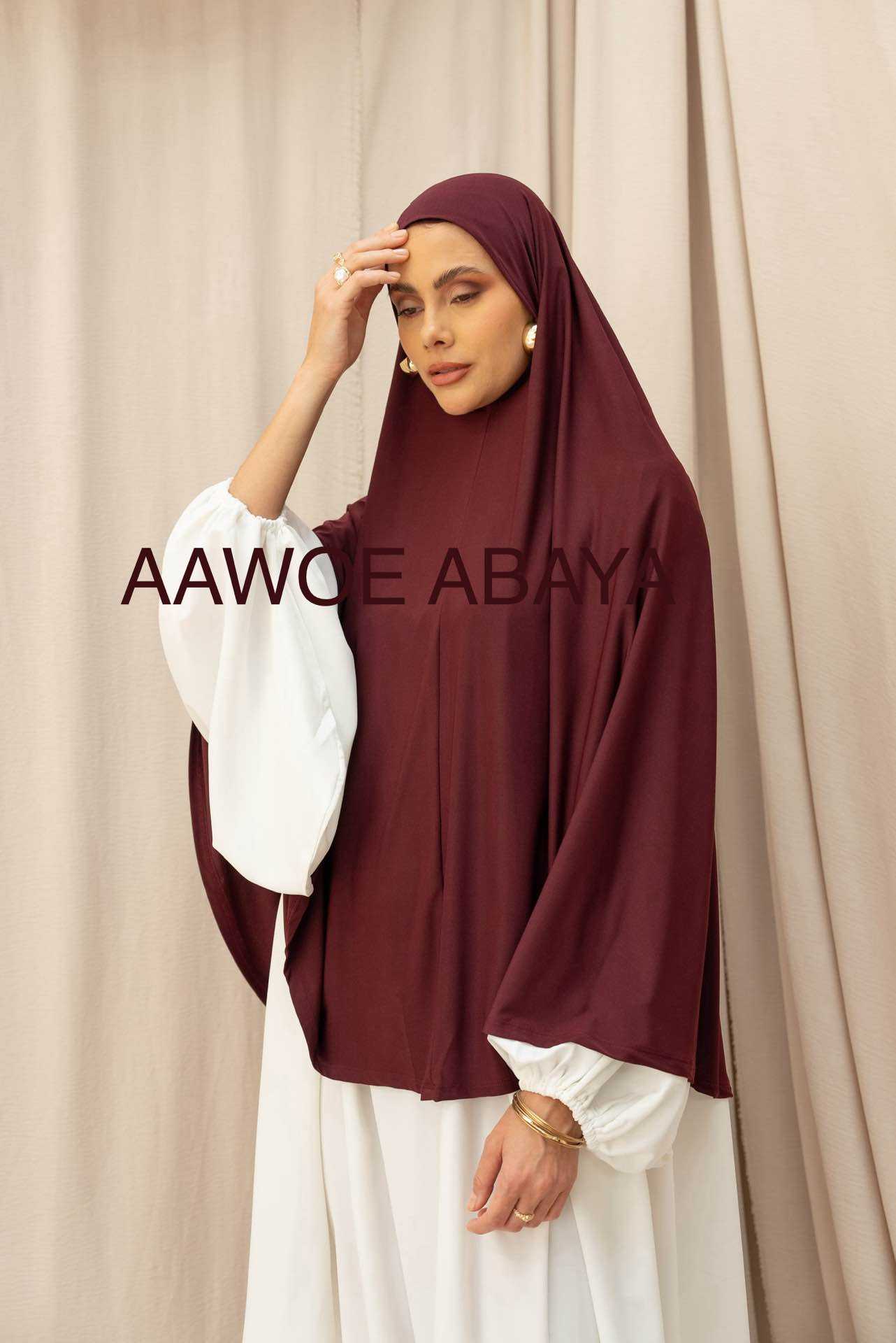 Aawoe Abaya - Wholesale Hijab - Dames - Elegante khimar met lange mouwen - 2418-KH51