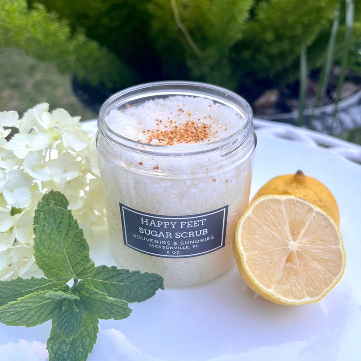 Happy Feet Sugar Scrub for wholesale by Souvenirs & Sundries