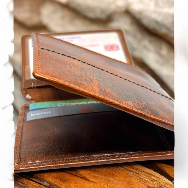 SPORTGIFTZ – wholesale Wallet – Unisex – SPORTGIFTZ - Buffalo Leather Rugby Wallet | RFID Protection | 7 Card Slots | Coin Pouch & ID Holder | Rugby Fan Accessory | Multicoloured, 10cm x 8cm, Leather6