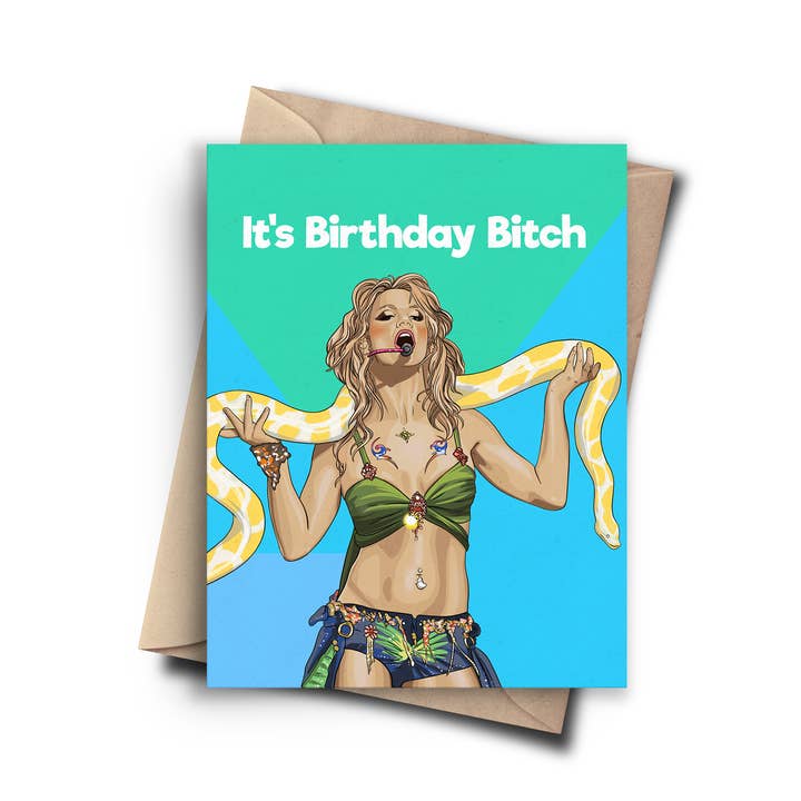 Pop Cult Paper – Großhandel Geburtstagskarten – Lustige Geburtstagskarte — Gratis Britney Spears Pop Culture Karte