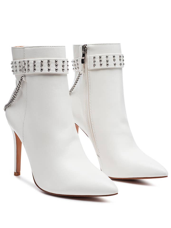 KENDRA FAUX LEATHER HIGH HEEL STILETTO BOOT for wholesale by Rag Company