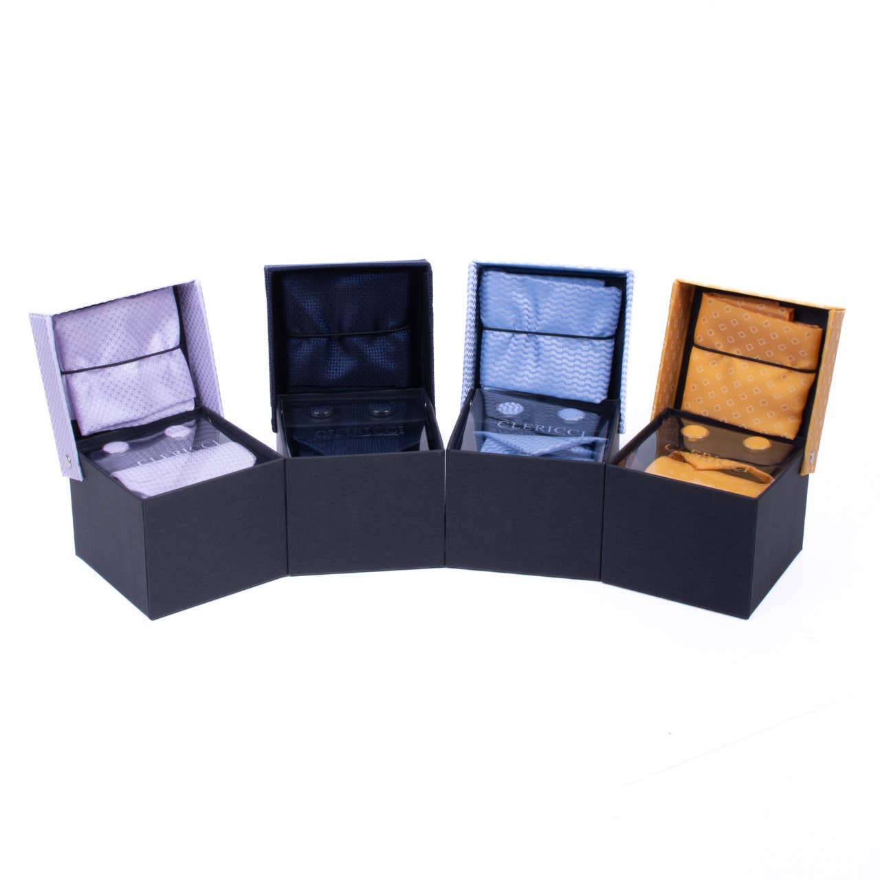 Selini New York - Vente Boutons de manchette - Ensemble de boutons de manchette à cravate en boîte, 12 pièces, PWFB4000-SS7