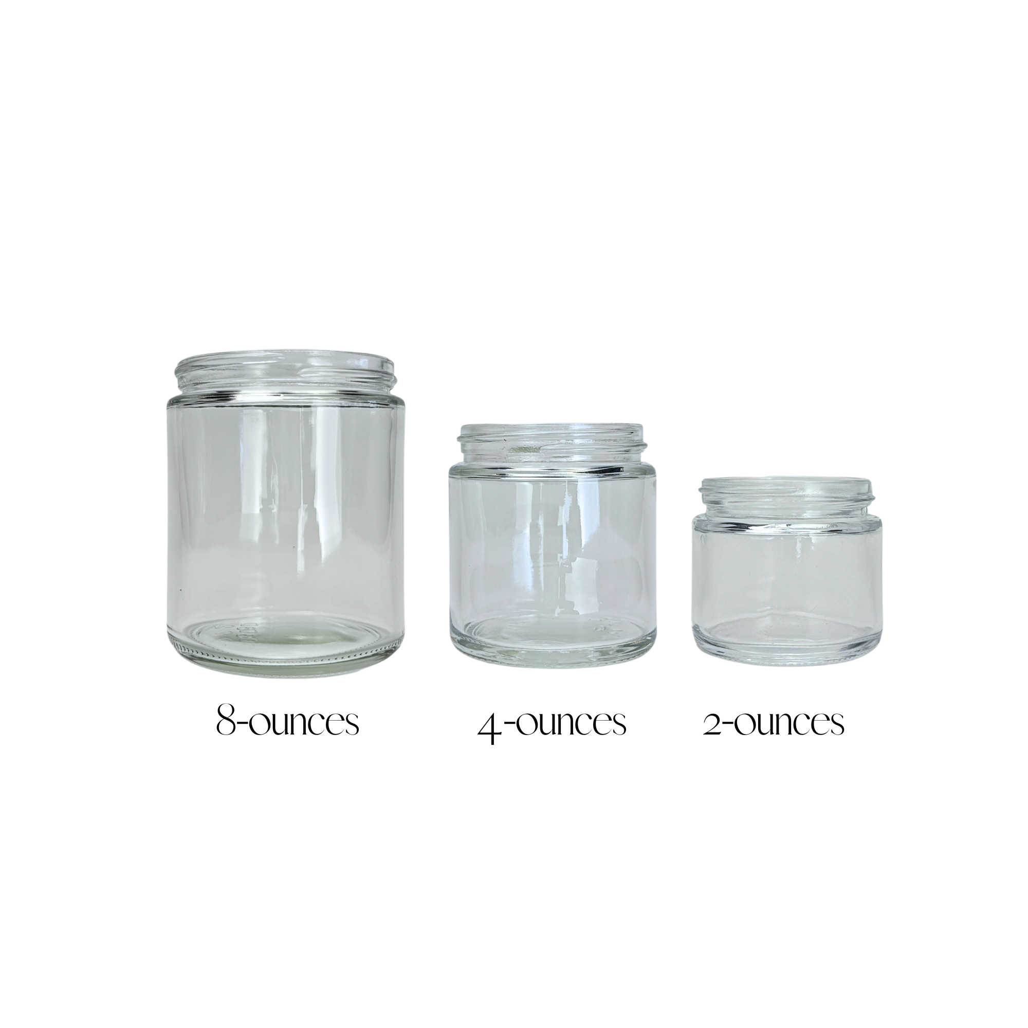 The Bottle Shoppe – wholesale Jar – 8oz Clear Glass Straight Sided Jar Only  3