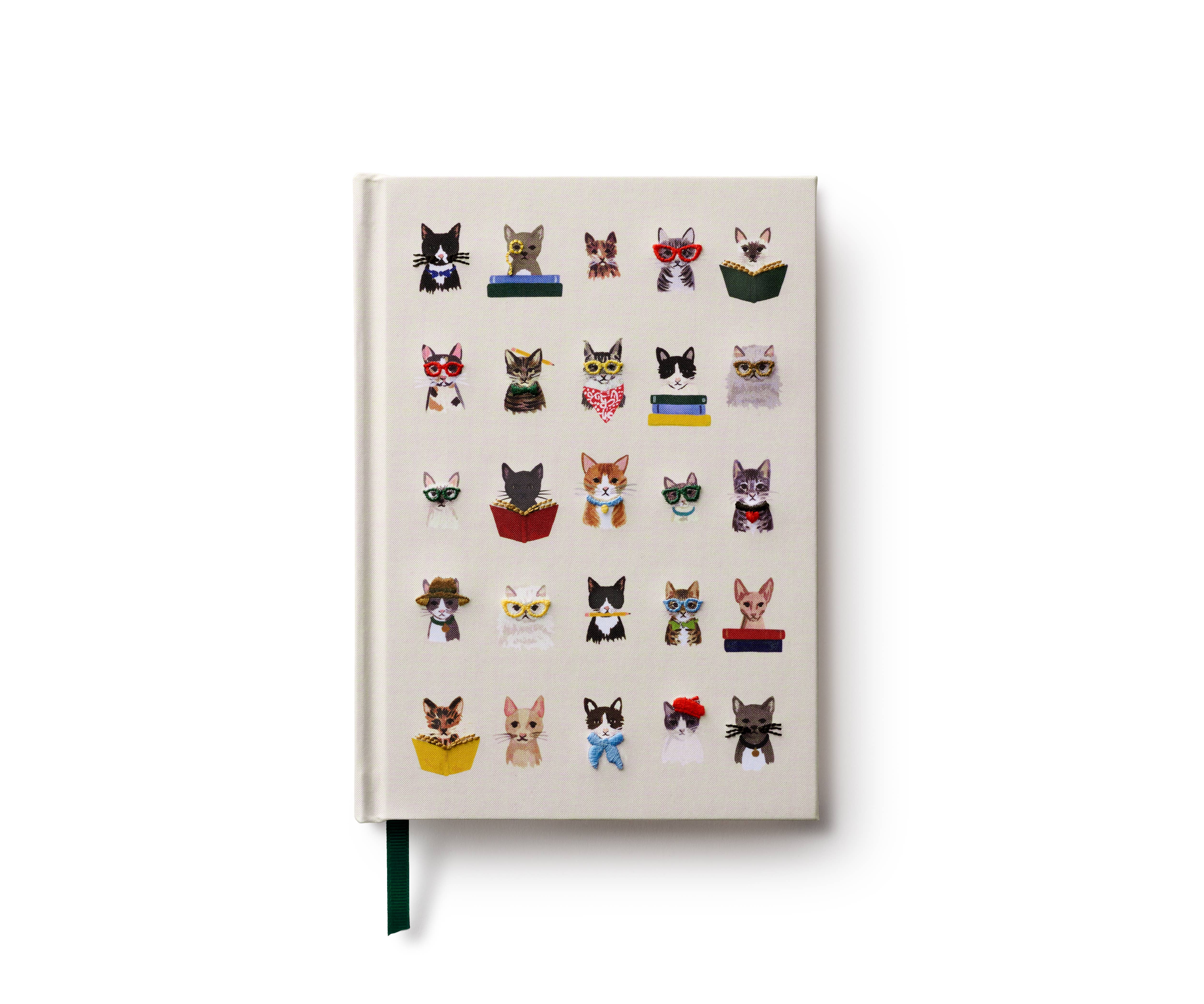 Rifle Paper Co - Wholesale Journal/Diary - Studious Cats Embroidered Journal