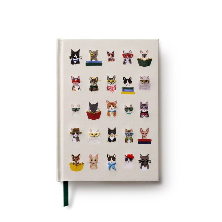 Studious Cats Embroidered Journal for wholesale by Rifle Paper Co.