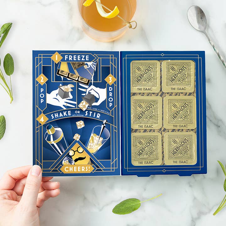 Herb & Lou's - Wholesale Cocktail mix/syrup - Lemon Balm & Sage Sidecar Cocktail Mixer Cubes - 6-Cube Pack3