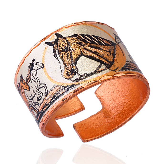 RN 10 anelli di cavallo fatti a mano per la vendita all'ingrosso da parte di COPPER ARTS INC.
