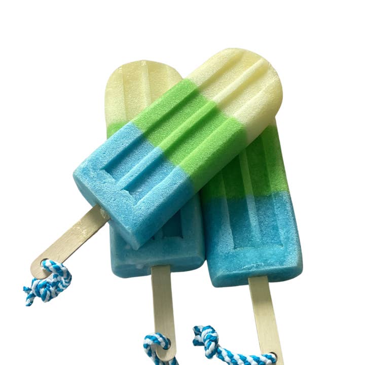 The Stuff I Love - Wholesale Bath pouf/sponge - Soap Sponge on a Rope in a Jumbo Lollipop Shaped Sponge Fragranced with Thai Lime and Mango, Lollipop Soap on a Rope