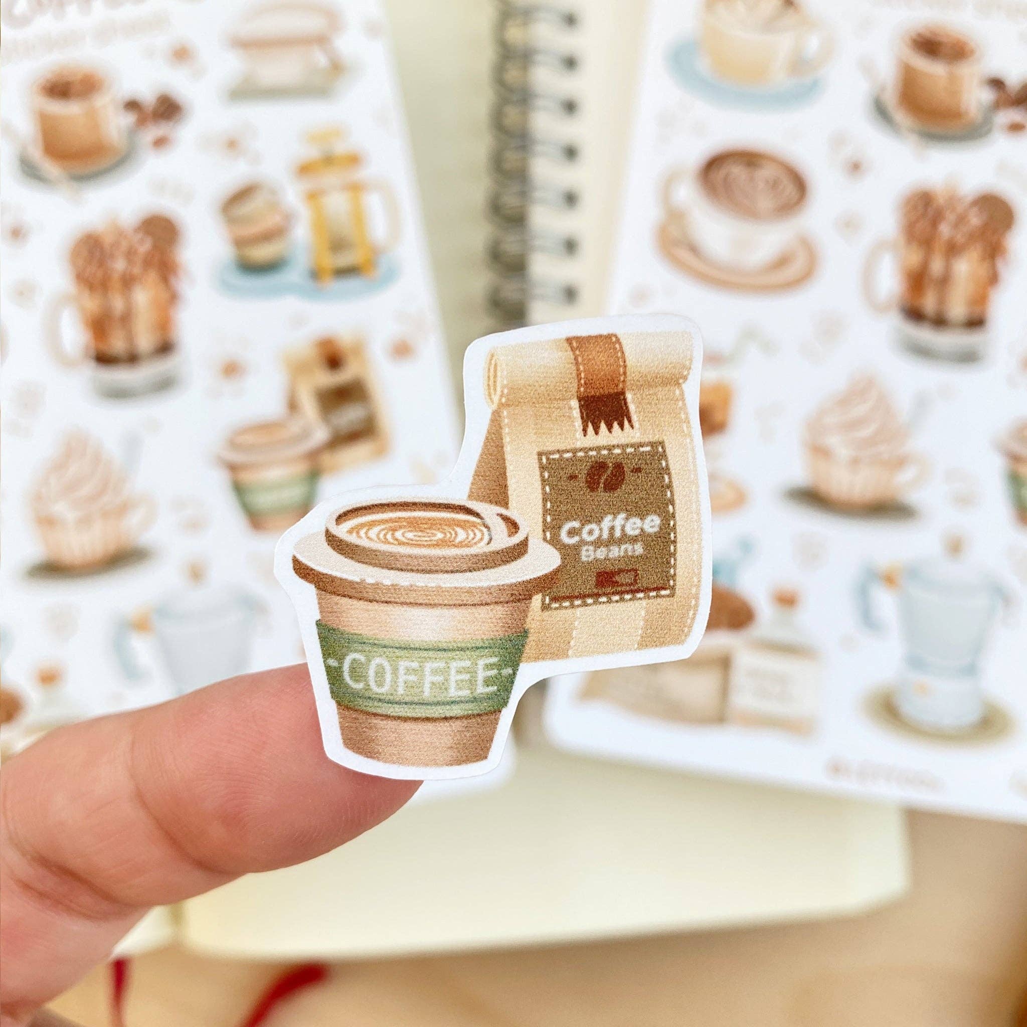 Lettoon - Wholesale Sticker - Sticker Sheet - Coffee1