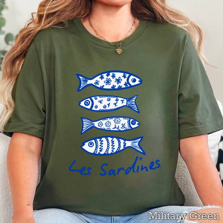 Shoppe SHC - Wholesale T-Shirt (Graphic) - Women's - Les Sardines Coastal Women’s Graphic Tee | Gildan11