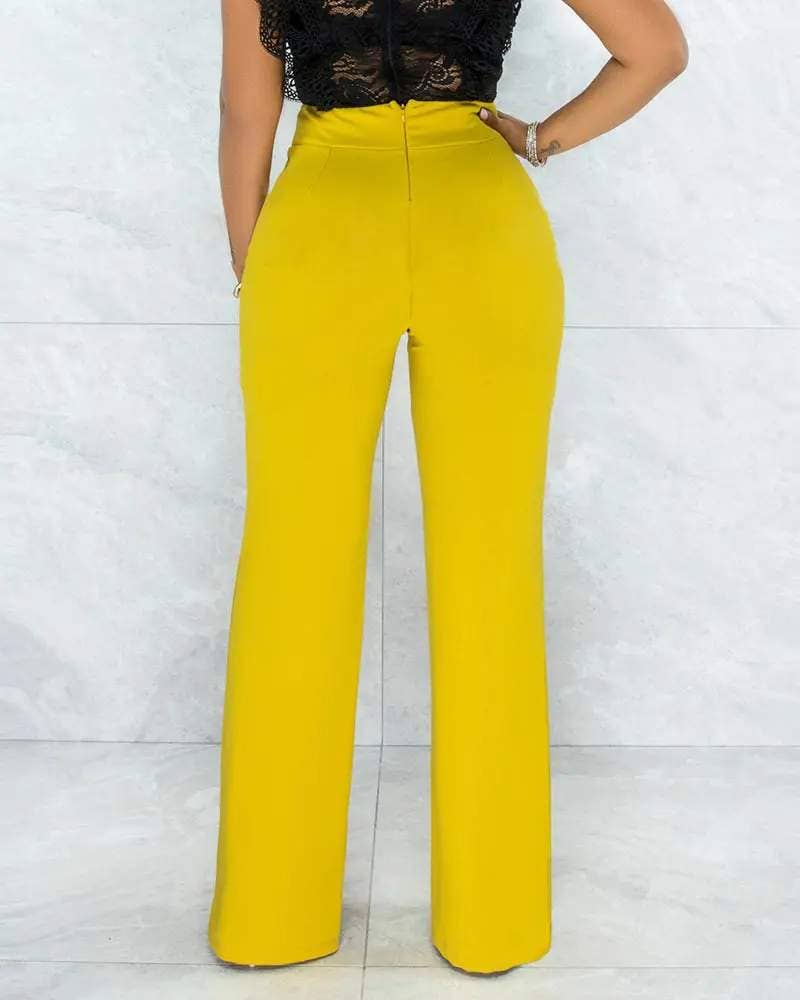 Flarix - Vente Pantalon – femme - pantalon droit taille haute3