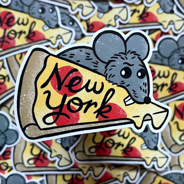 Rather Keen - Wholesale Sticker - New York Pizza Rat sticker New York City sticker rat sticker