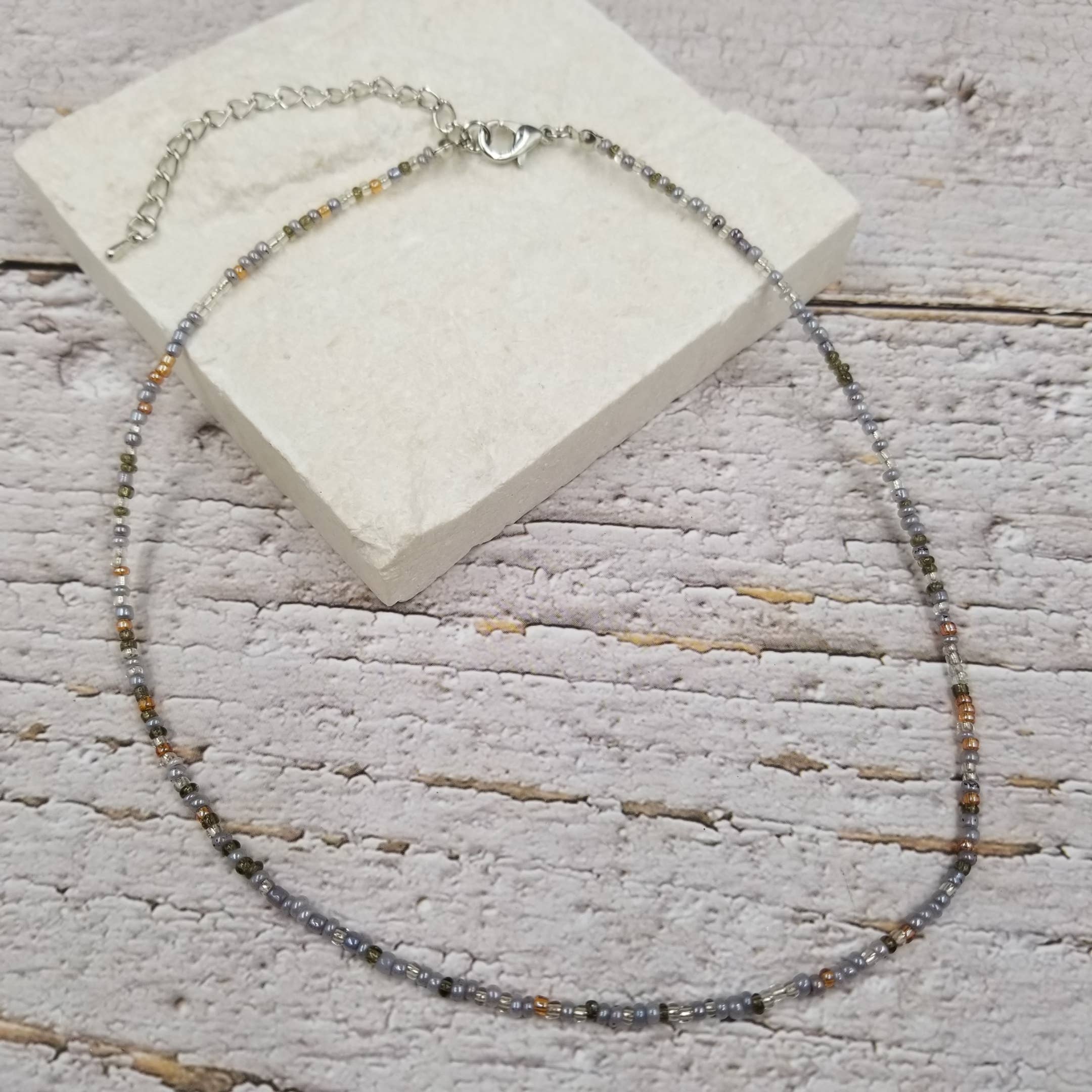 Treasure Wholesale - Wholesale Beaded/Pearl Necklace - Boho Layered Colorful Miyuke Bead Necklace3