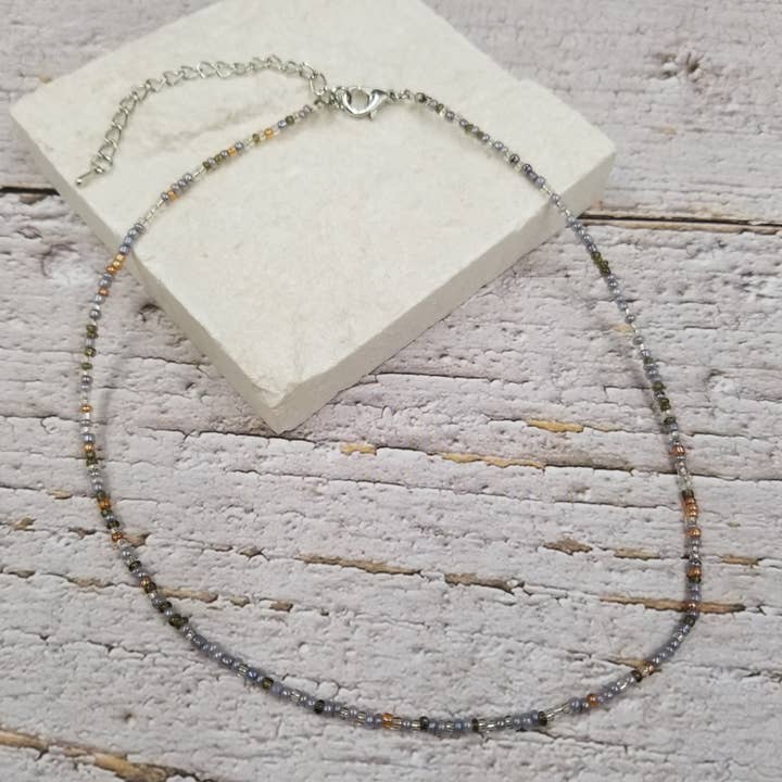 Treasure Wholesale - Wholesale Beaded/Pearl Necklace - Boho Layered Colorful Miyuke Bead Necklace3