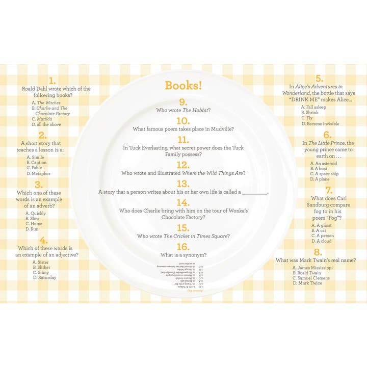 HarperCollins Focus - Wholesale Placemat - Family Fun Night: Trivia Night Placemats4