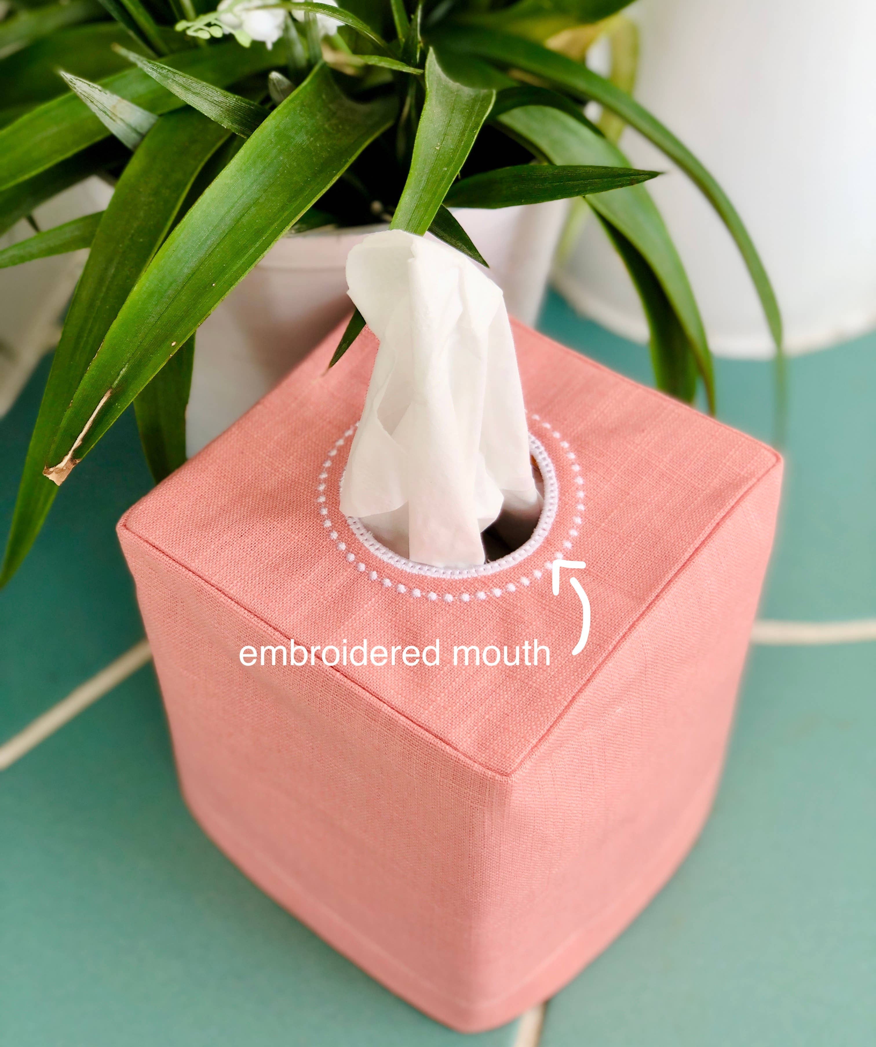 Belle Linen - Wholesale Tissue Box - Beige Linen Tissue Box Cover1