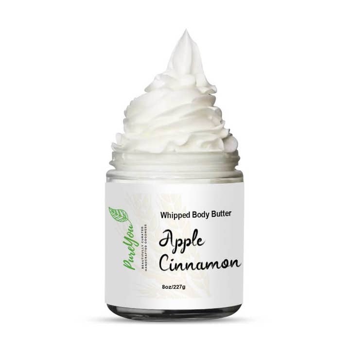 Beurre corporel fouetté pomme-cannelle pour la vente par PureYou handmade