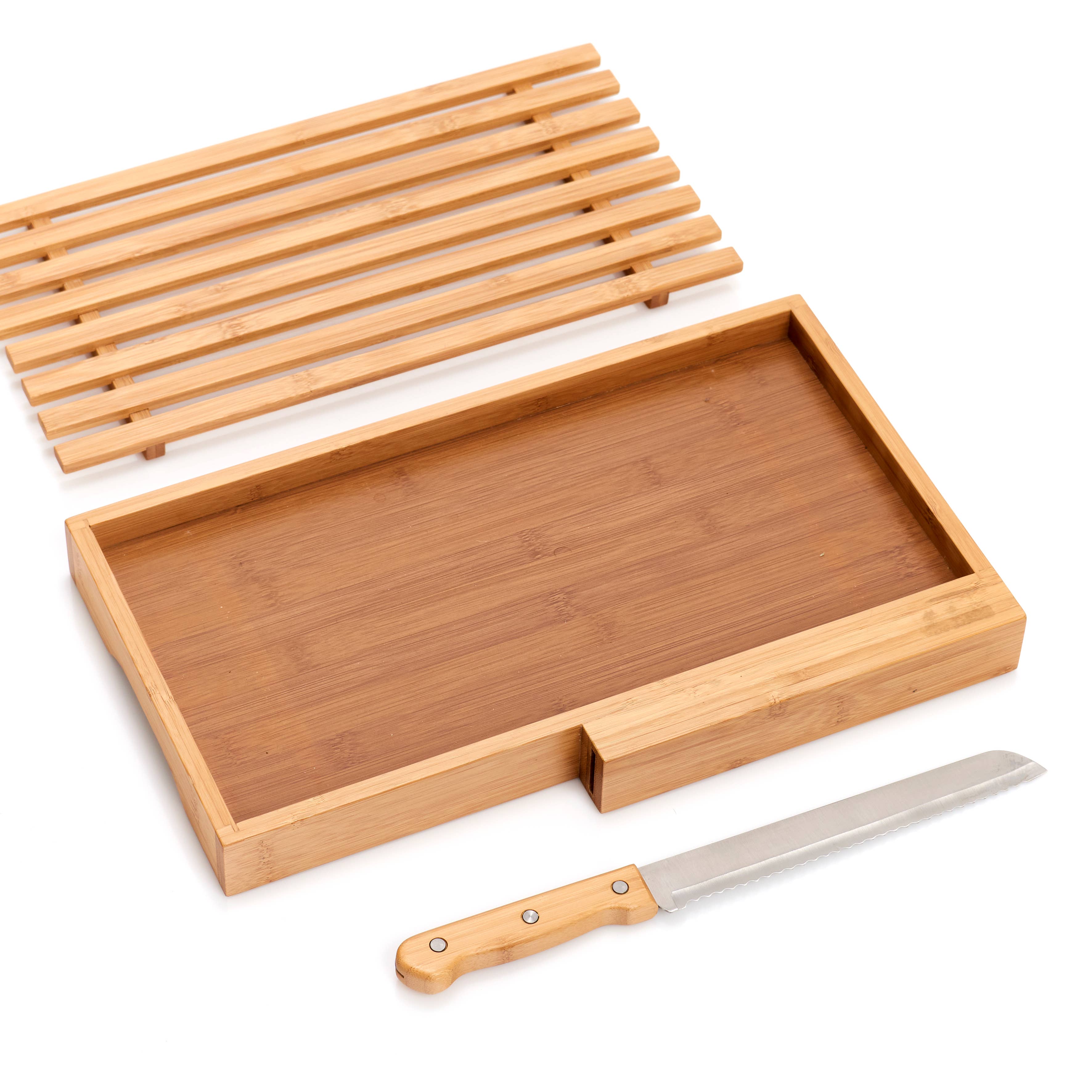 nature Bread cutting board with knife, bamboo for wholesale on Faire2