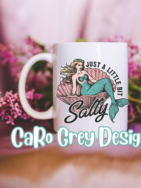 A little Salty Coffee Mug 15 oz doublesided cup Mermaid for wholesale by CaRo Grey Designs