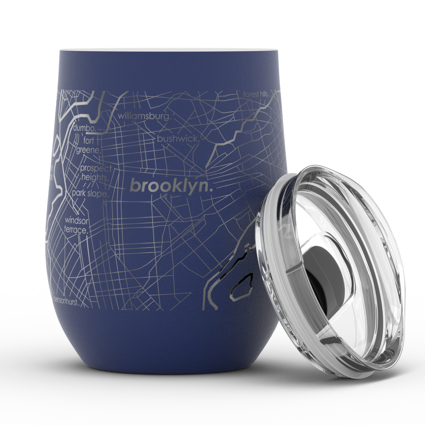 Well Told - Wholesale Insulated Mug/Tumbler - CUSTOM ETCHED - U.S. City / Town Map - Wine Tumbler - 12 oz8