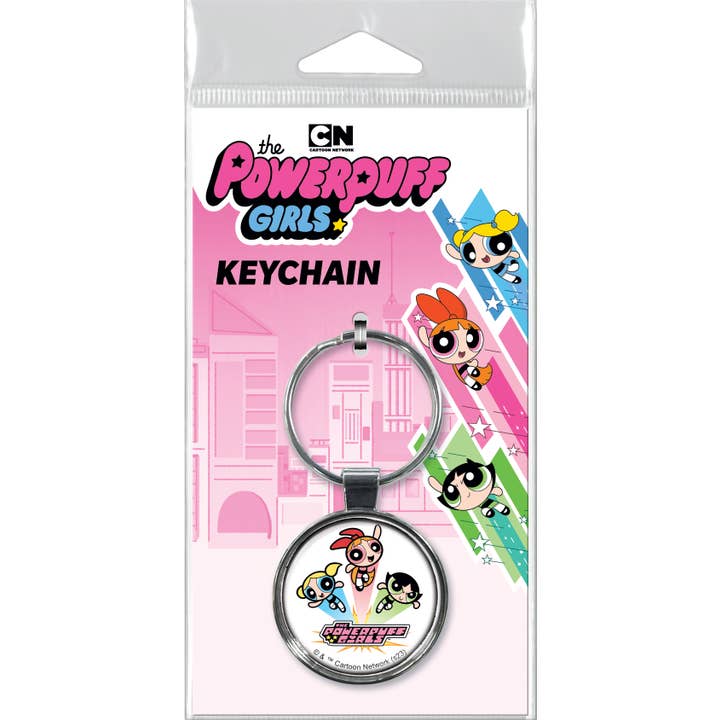 Powerpuff Girls Group on White Key Chain for wholesale by Ata-Boy