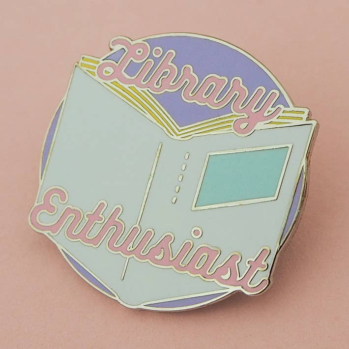 Library Enthusiast - Enamel Pin for wholesale by Hand Over Your Fairy Cakes