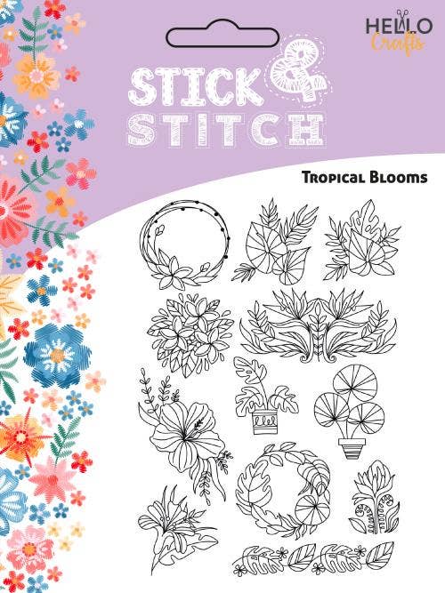 Creative World of Crafts – wholesale Embroidery/cross-stitch supplies – Stick & Stitch - Tropical Blooms0
