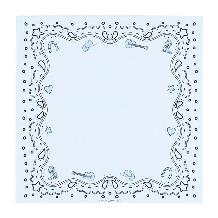 Callie Danielle - Wholesale Notepad - Blue Bandana Western Notepad