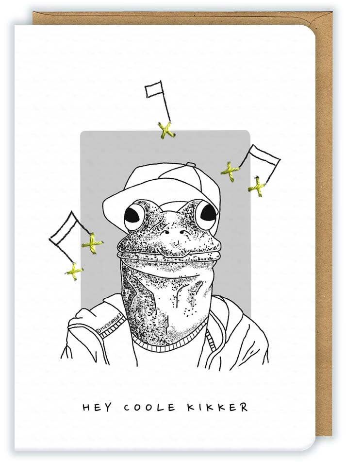 Birthday | Greeting card 'Cool frog' for wholesale by Miestanget