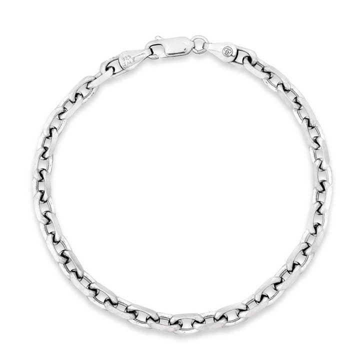 Twistedpendant - Wholesale Link & Chain Bracelet - 925 Silver Rolo Bracelet (4MM)