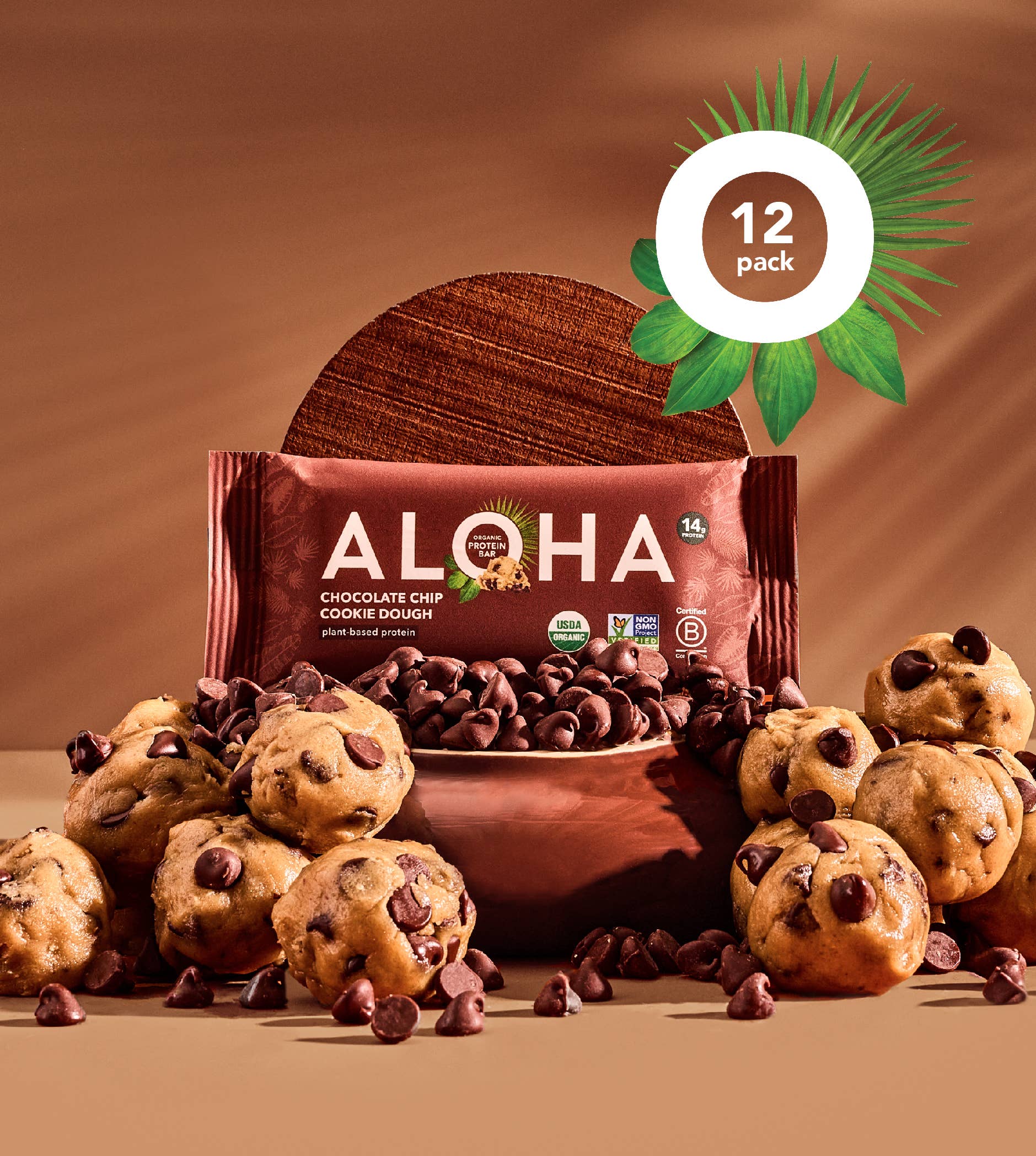 Aloha - Wholesale Snack Bar - Chocolate Chip Cookie Dough Protein Bar1