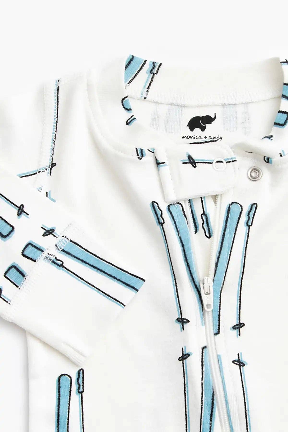 Monica + Andy - Wholesale Sleepsuit - Baby - One-Piece Baby Pajamas_Ski Season1