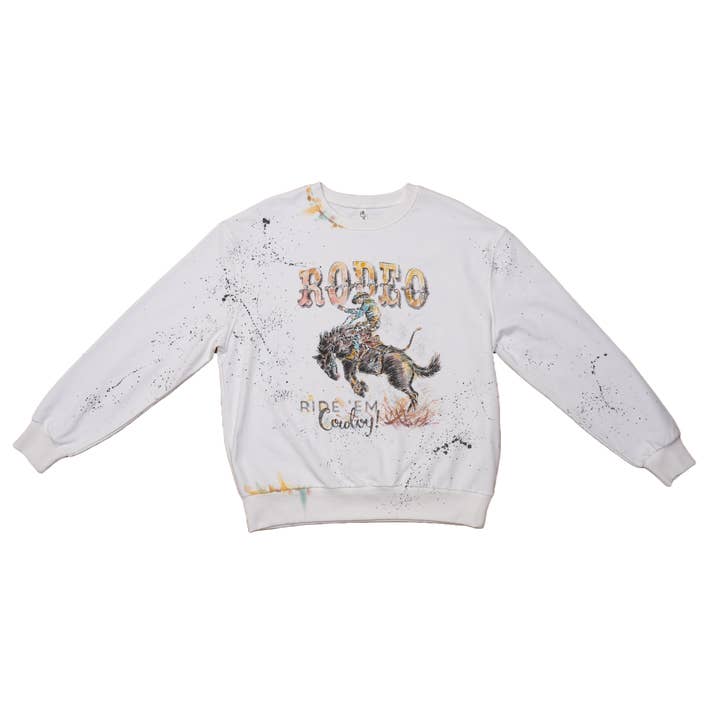 RODEO HAND PAINTED GRAPHIC TSHIRT for wholesale by The Beautyfull Box