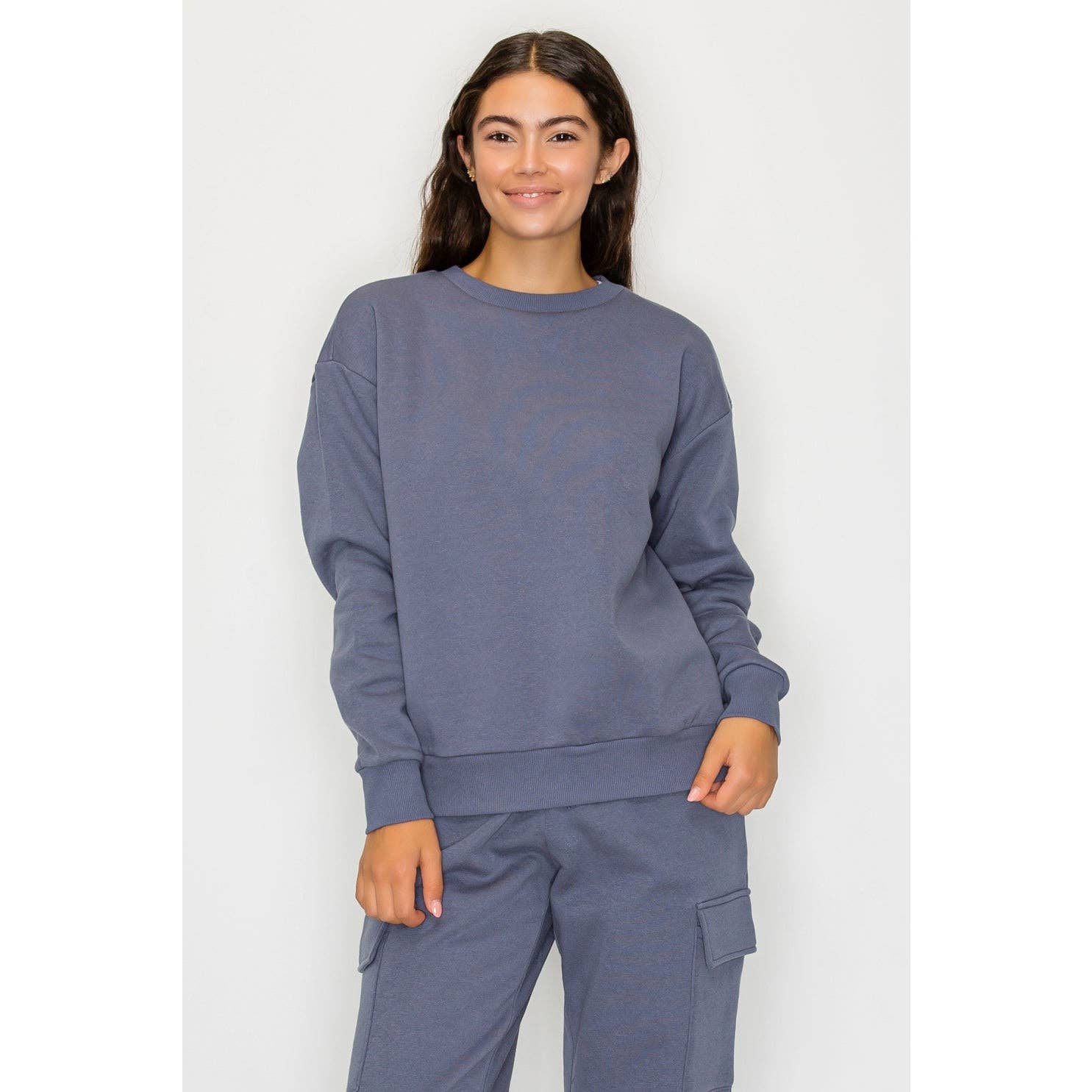 Timeless - Wholesale Sweatshirt - Women's - Oversized Crewneck Fleece Long Sleeve Sweatshirt22