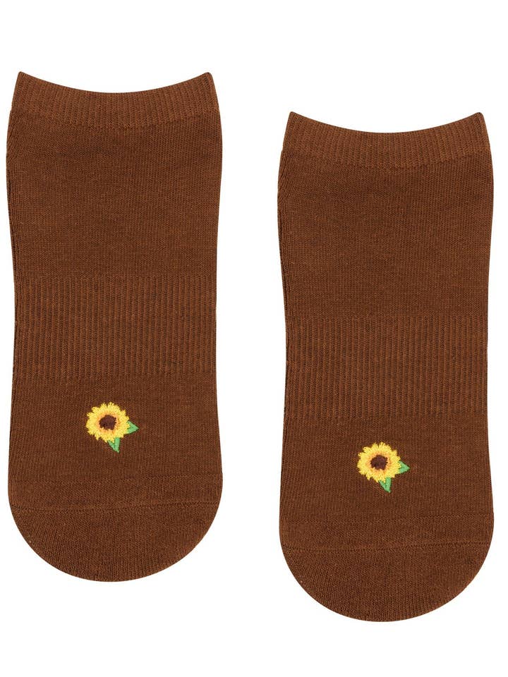 Classic Low Rise Grip Socks - Sunflower Fields for wholesale by MoveActive
