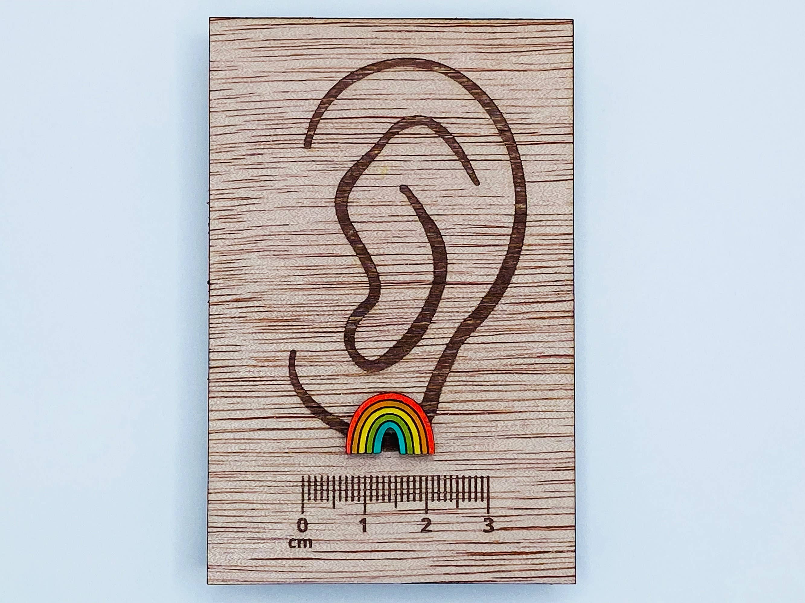 Wacky Wood – Großhandel Ohrstecker – Regenbogen-Ohrringe, Naturohrringe, lustiges Geschenk, Ohrstecker1
