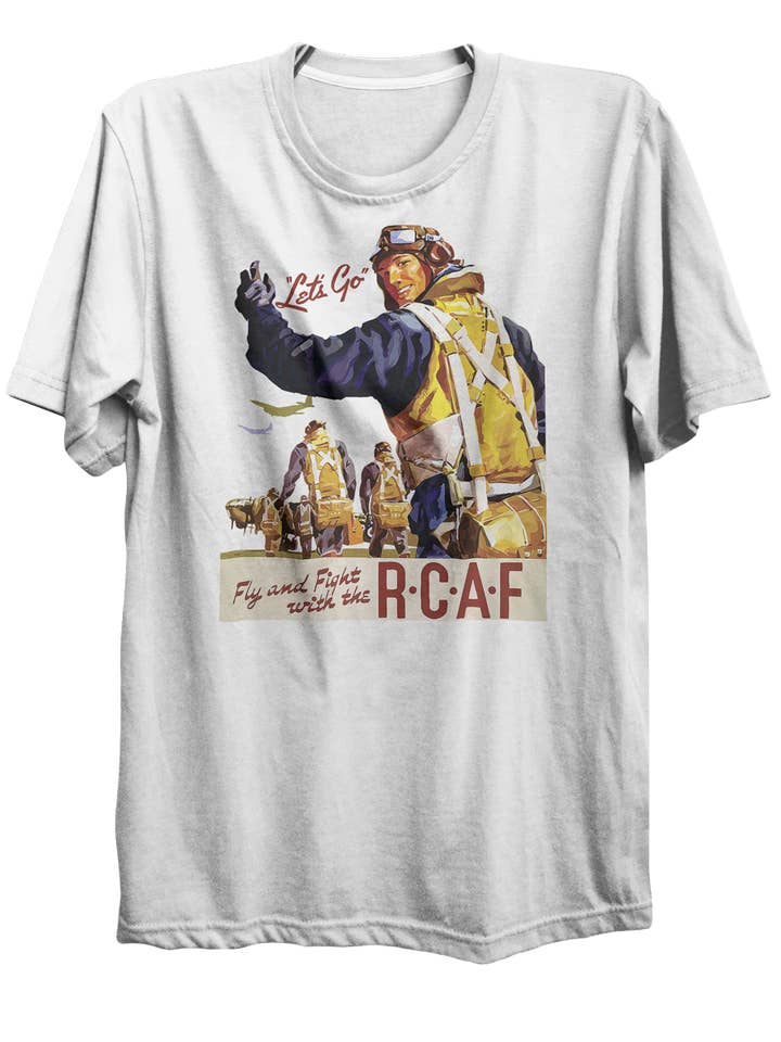 Vecht en vlieg met het Air Force World War 2 T-shirt voor wholesale door Canada for Victory