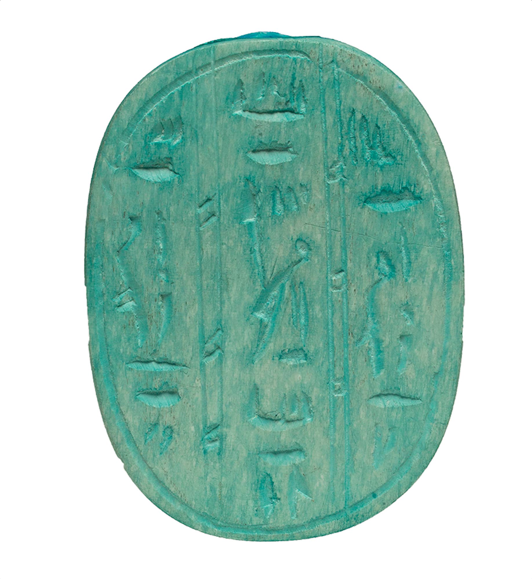 Discoveries, Inc. - Wholesale Decorative Figurine - Hand-carved Soapstone Egyptian Scarab Collectible Blue- 3.5"7