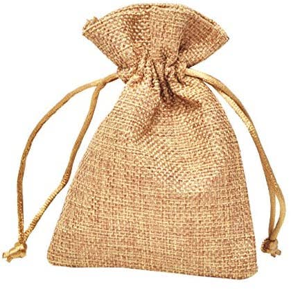 Mandala Crafts - Wholesale Gift bag - Mandala Crafts Natural Burlap Drawstring Gift Bag, Linen Pouch for Party Favor, Jewelry, Wedding, Candles, Tea, Coffee; 20 PCs3