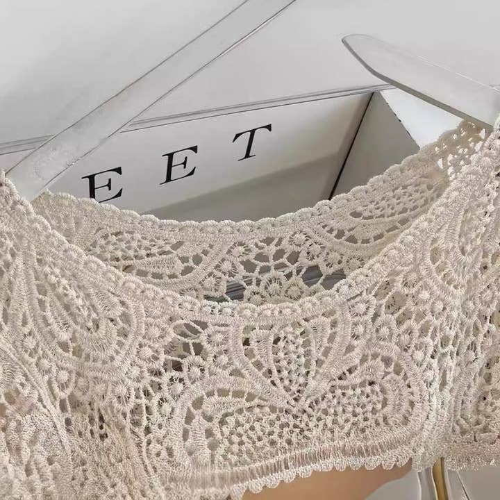 Funkyrel® Atzbranding Limited - Wholesale Knit Top - Women's - Crosa - Crochet Hollow-Out Pullover Top