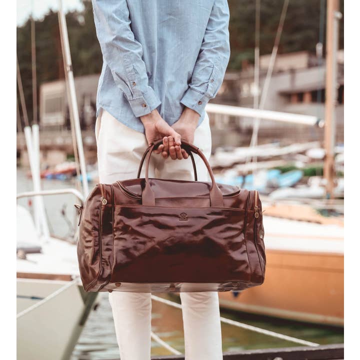 Time Resistance - Wholesale Weekender Bag - Men's - Large Italian Leather Duffel Bag - The Hitchhikers Guide to the Galaxy2