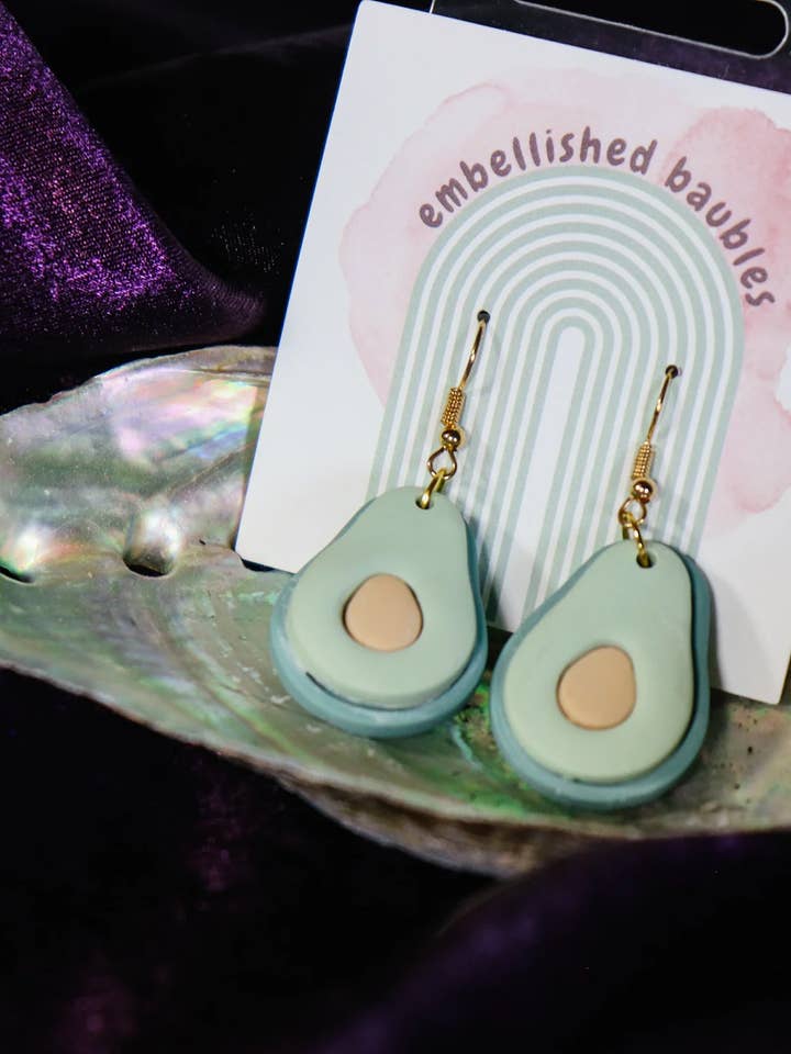 Avocado Earrings for wholesale by Embellished Baubles